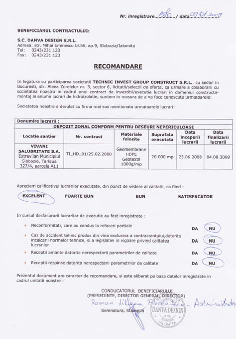 Referinte si recomandari recomandari de la beneficiari